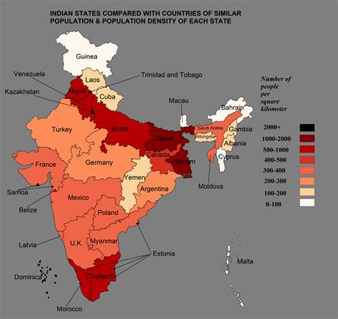 Population Density Map of India | India map, Ancient india map, Map