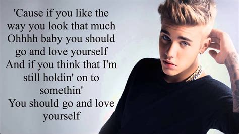 Love yourself-- By Justin Bieber-- Lyrics - YouTube