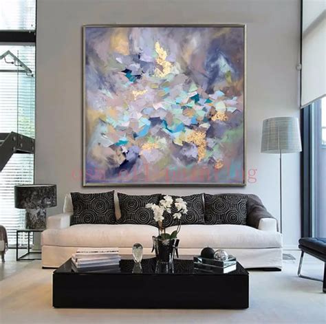 100% Handmade Modern Abstract Wall Art Decor Acrylic Canvas Pictures ...