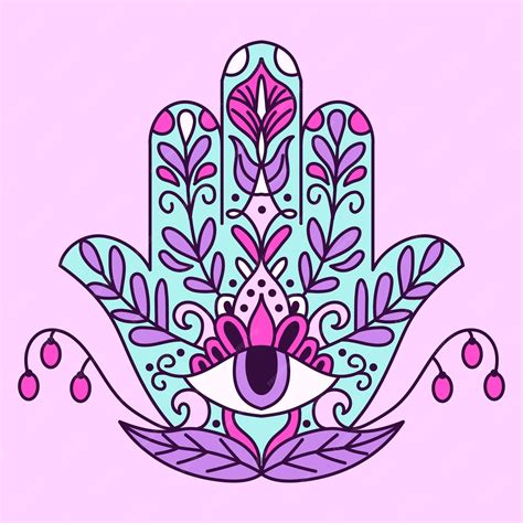 Free Vector | Hand drawn hand of fatima illustration