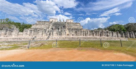 Temple of Warriors,Chichen Itza - Mexico Stock Photo - Image of sunny ...