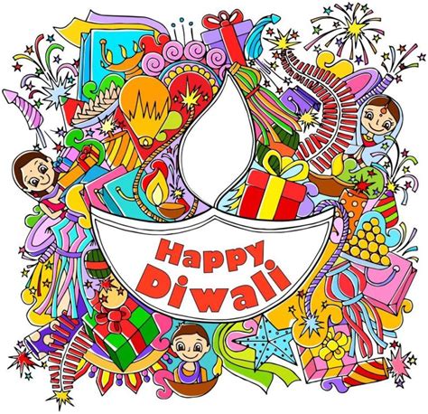 Buy Happy Diwali doodle |festival |diwali | for diwali|diya |dia ...