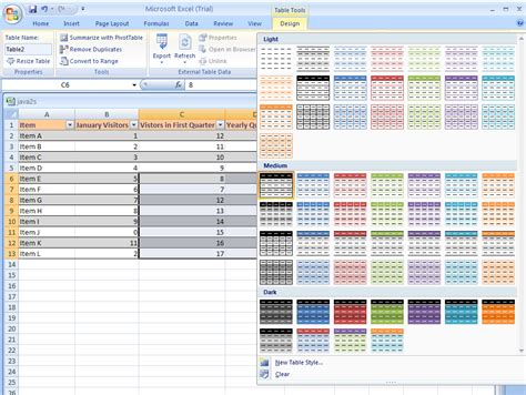 Table Styles In Excel Examples How To Apply Table Styles | Images and ...