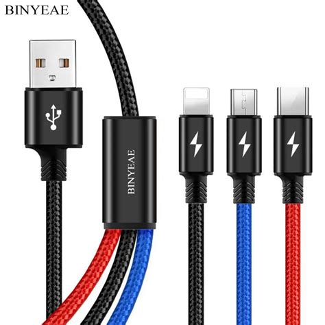 3 In 1 Multi USB Charger Cable For iPhone X 6 7 8 Multiple Charging ...