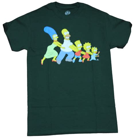 The Simpsons Mens T-Shirt - Bart Homer Marge Lisa Maggie Conga Line ...