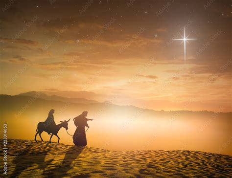 Mary And Joseph On A Donkey