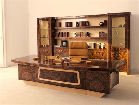 Desk in briar for presidential office, classic contemporary style ...