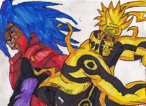 Madara and Naruto Fighting by ChahlesXavier on DeviantArt