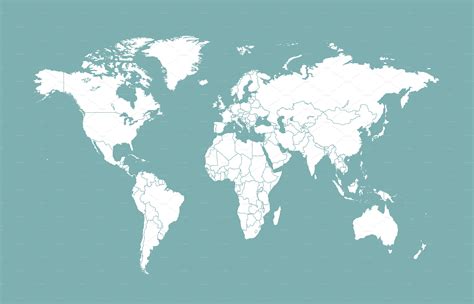 World Map With Borders And Names