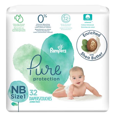 Buy Diapers Size 1/Newborn, 32 Count - Pampers Pure Protection ...