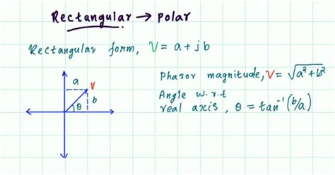 Rectangular to Polar form & Polar to Rectangular form conversion