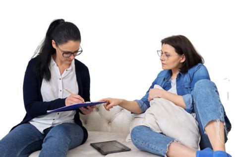 Middle Aged Female At Consultation Of Professional Psychologist ...