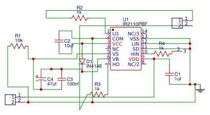 New Project ir2110 test application - EasyEDA open source hardware lab