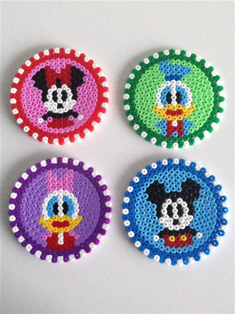 Cute Disney Perler Bead Coasters. – Bügelperlen – Hama Beads | Perler ...