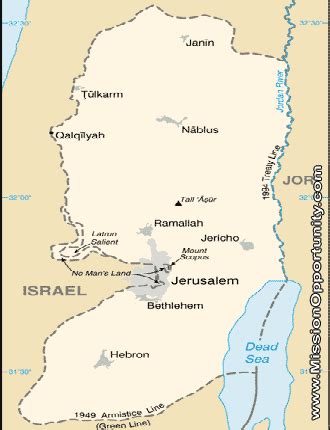 Nablus Map - Palestine