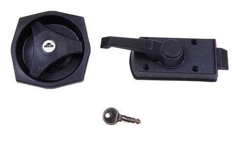 Caravan door lock complete, black 25-35 mm | Motorhome Locks & Caravan ...