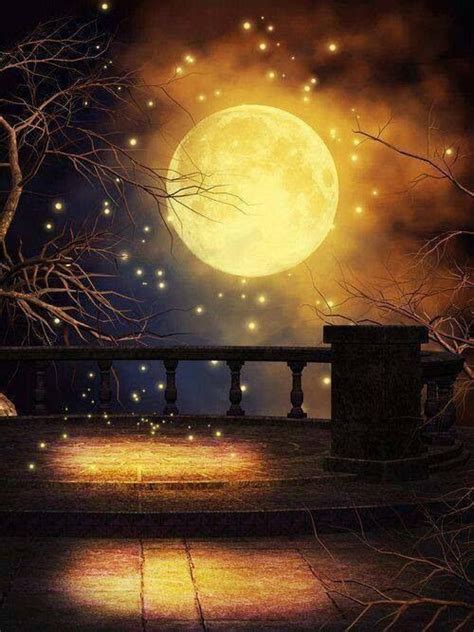 Yellow moon | Scenery, Moonlight, Beautiful moon