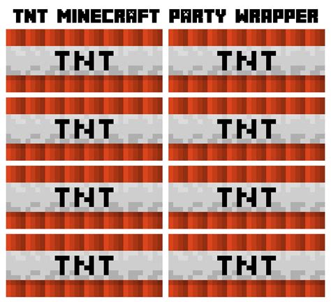 TNT Minecraft Party - 10 Free PDF Printables | Printablee