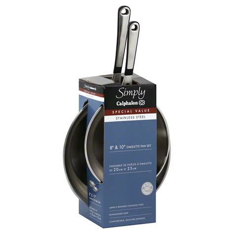 Simply Calphalon Stainless Steel Omelette Pan Set - Shop Kitchen ...