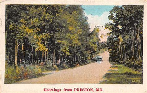 Preston Maryland Greetings Road Scenic View Vintage Postcard AA62108 ...