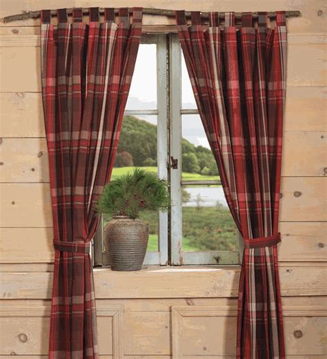 Smart Rustic Plaid Curtains Top Half Window