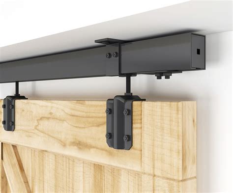 DIYHD Ceiling Mount Black Box Track Sliding Barn Door Hardware - Etsy ...