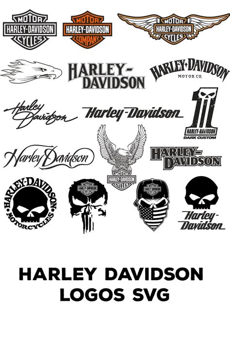 Harley Davidson Logos SVG | Harley davidson logo, Harley davidson ...