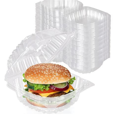 Buy Disposable Plastic To Go Containers with Clear Lids (100 Pack ...