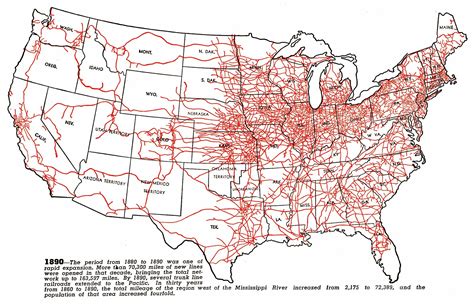 (1890) U.S. Railroad Expansion | (1865-1900) Gilded Age America: Maps ...