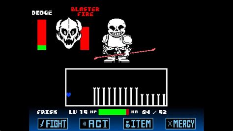 DISTRUST SANS FIGHT PHASE 1 NO HEAL! - YouTube