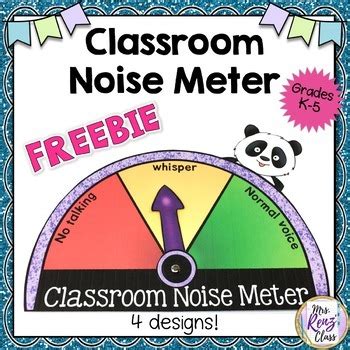 Noise Meter - Noise Level Chart in 4 Designs FREEBIE by Mrs Renz Class