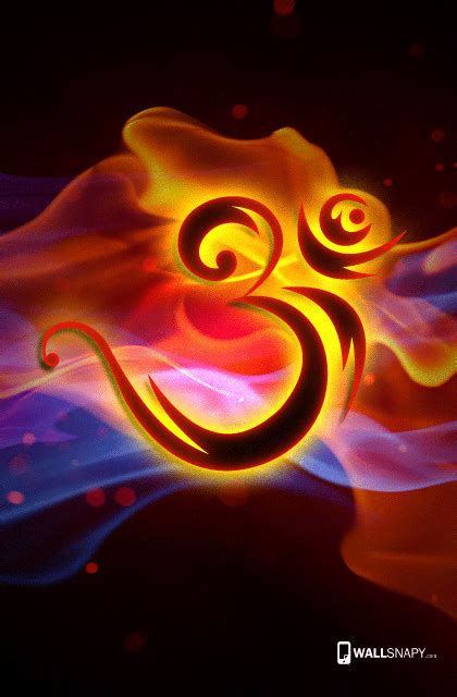 Om god symbol glowing