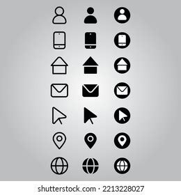 Contact Me Icons Professional Use Stock Vector (Royalty Free ...