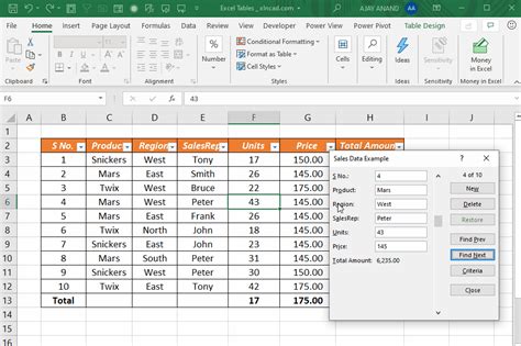 Examples Of Excel Tables