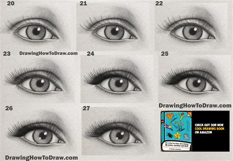 How to Draw an Eye (Realistic Female Eye) Step by Step Drawing Tutorial ...