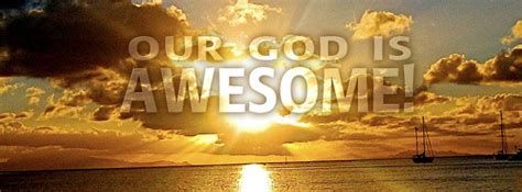 Our God Is Awesome Religion Christian Facebook Cover Maker Fbcoverlover.com