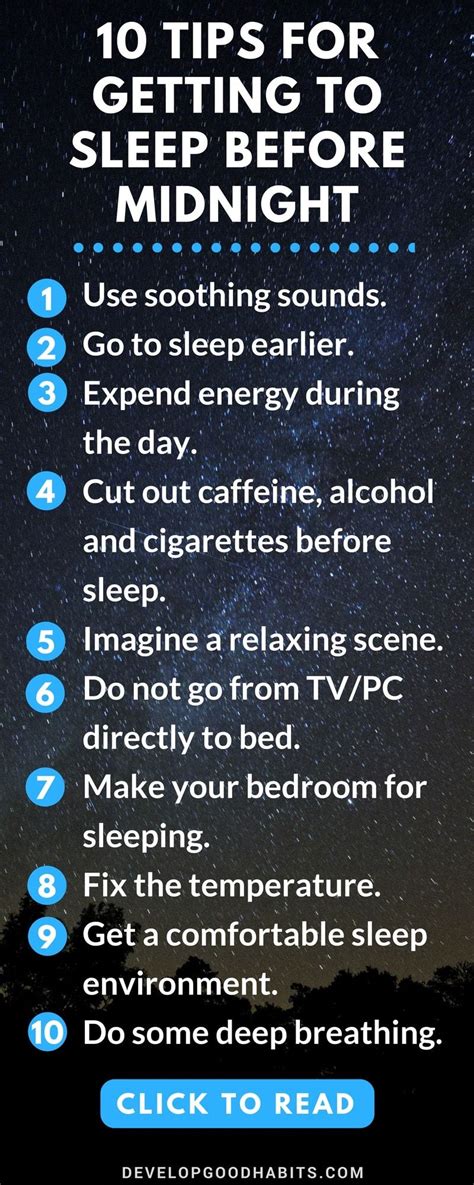 Sleep Before Midnight: 10 Ways to Get to Sleep Early