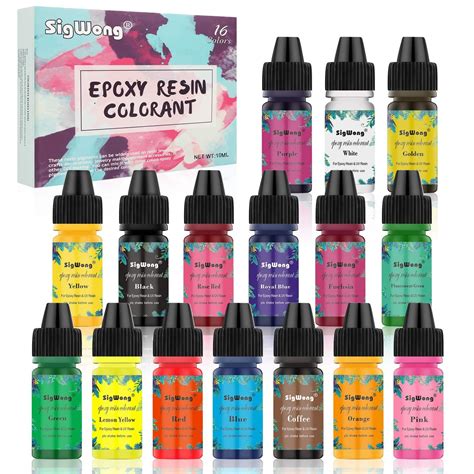 Epoxy Resin Pigment - 16 Color Liquid Translucent Epoxy Resin Colorant ...