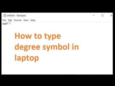 How to type degree symbol on laptop -Copy paste degree symbol in ...