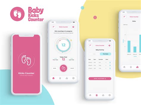 Baby Kicks Counter App by Alona Korol on Dribbble