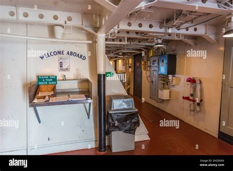 Interior of the USS Alabama museum battleship at the Battleship ...