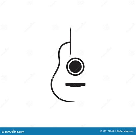 Acoustic guitar abstract stock vector. Illustration of play - 199171843