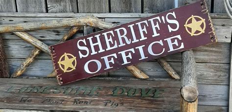 Sheriff's Office Rustic Carved Wood Sign Western Décor - Etsy