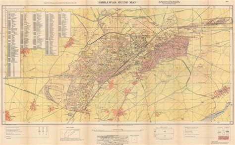 Peshāwar Guide Map.: Geographicus Rare Antique Maps