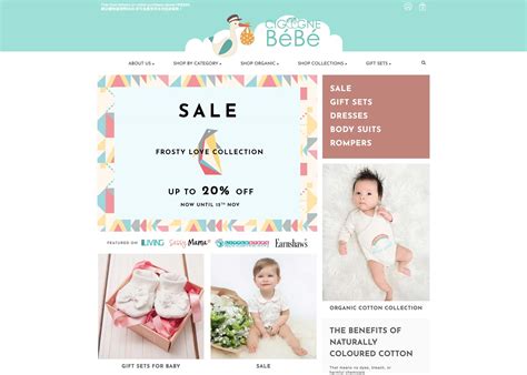 CIGOGNE Bébé Web design and development portfolio Digital Candy website ...