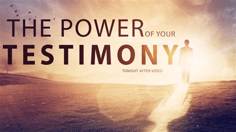 The Power of Your Testimony – Walk In Your Purpose