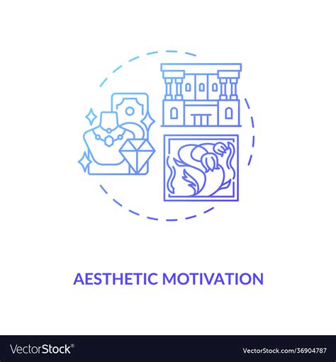 Aesthetic motivation concept icon Royalty Free Vector Image