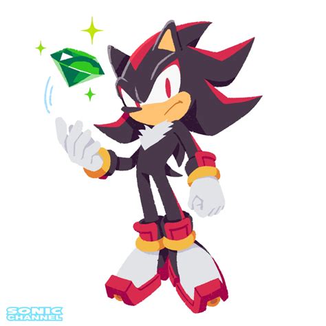 New Sonic Channel Illustration: Shadow and His Chaos Emerald – Sonic ...