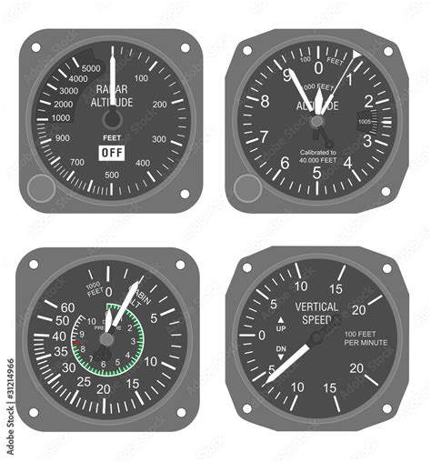 Aircraft instruments set #2 Stock Vector | Adobe Stock