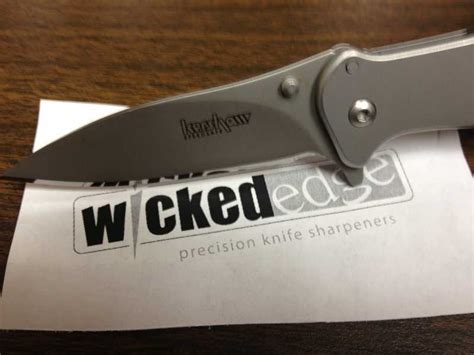 Kershaw Zing recent sharpening. – Wicked Edge Precision Knife Sharpener